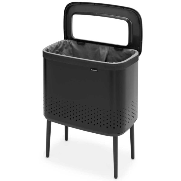 ⁦סל כביסה BO שחור מט 60 ליטר Brabantia⁩ – תמונה ⁦2⁩