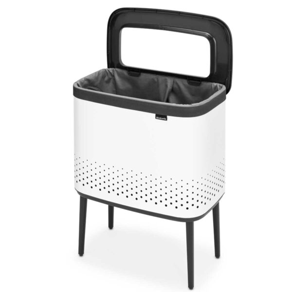 ⁦סל כביסה BO לבן 60 ליטר Brabantia⁩ – תמונה ⁦4⁩