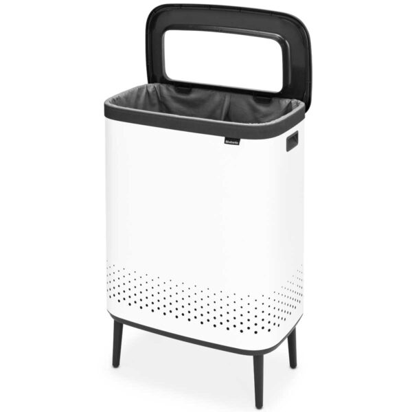 ⁦סל כביסה מחולק BO במידה 45+45 ליטר, לבן Brabantia⁩ – תמונה ⁦12⁩