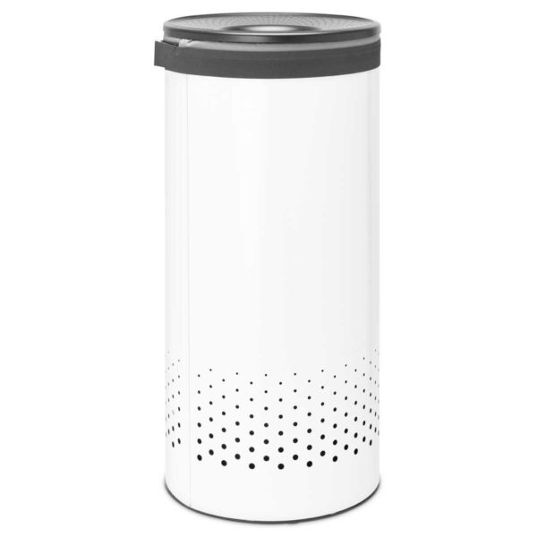 ⁦סל כביסה לבן 35 ליטר, מכסה אפור כהה Brabantia⁩ – תמונה ⁦4⁩